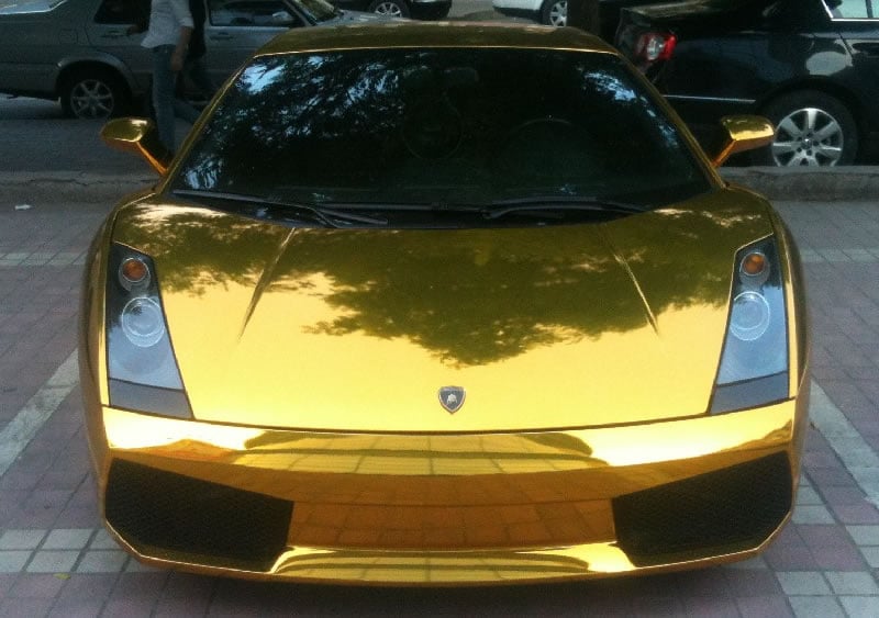 goldener Lamborghini Gallardo in China