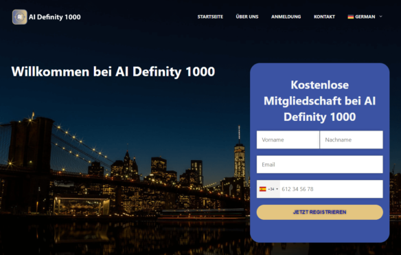 AI Definity 1000 Website