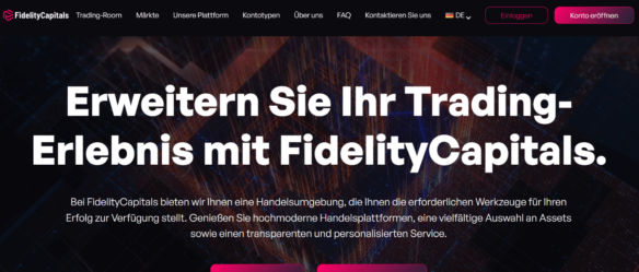 Fidelity Capitals homepage